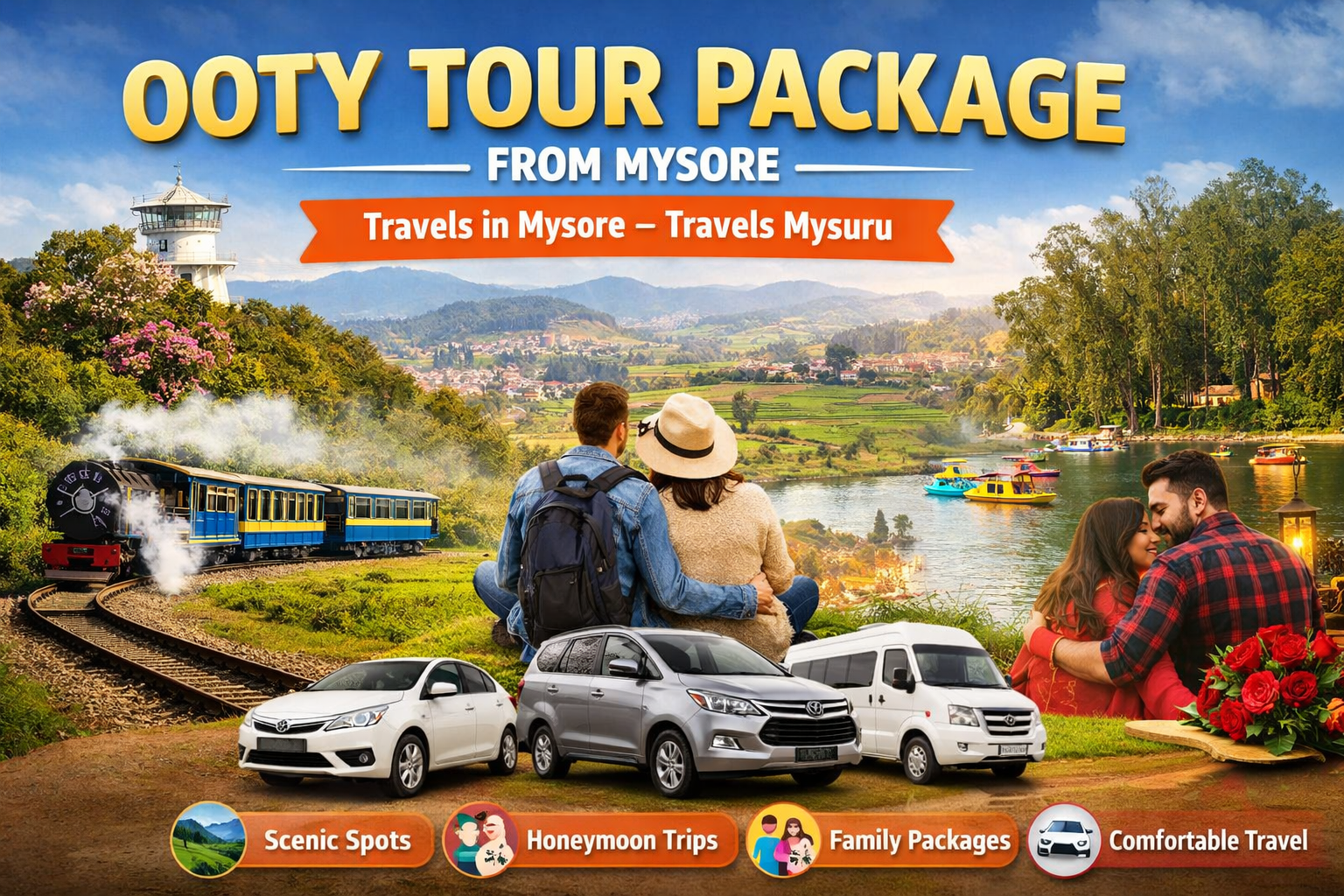 Ooty tour package from Mysore by Travels in Mysore – best travel agent in Mysore