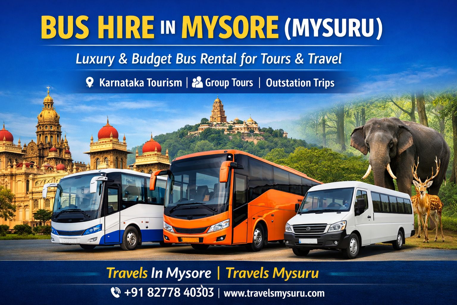 Bus Hire in Mysore (Mysuru) – Bus Rental Services | Travels Mysuru