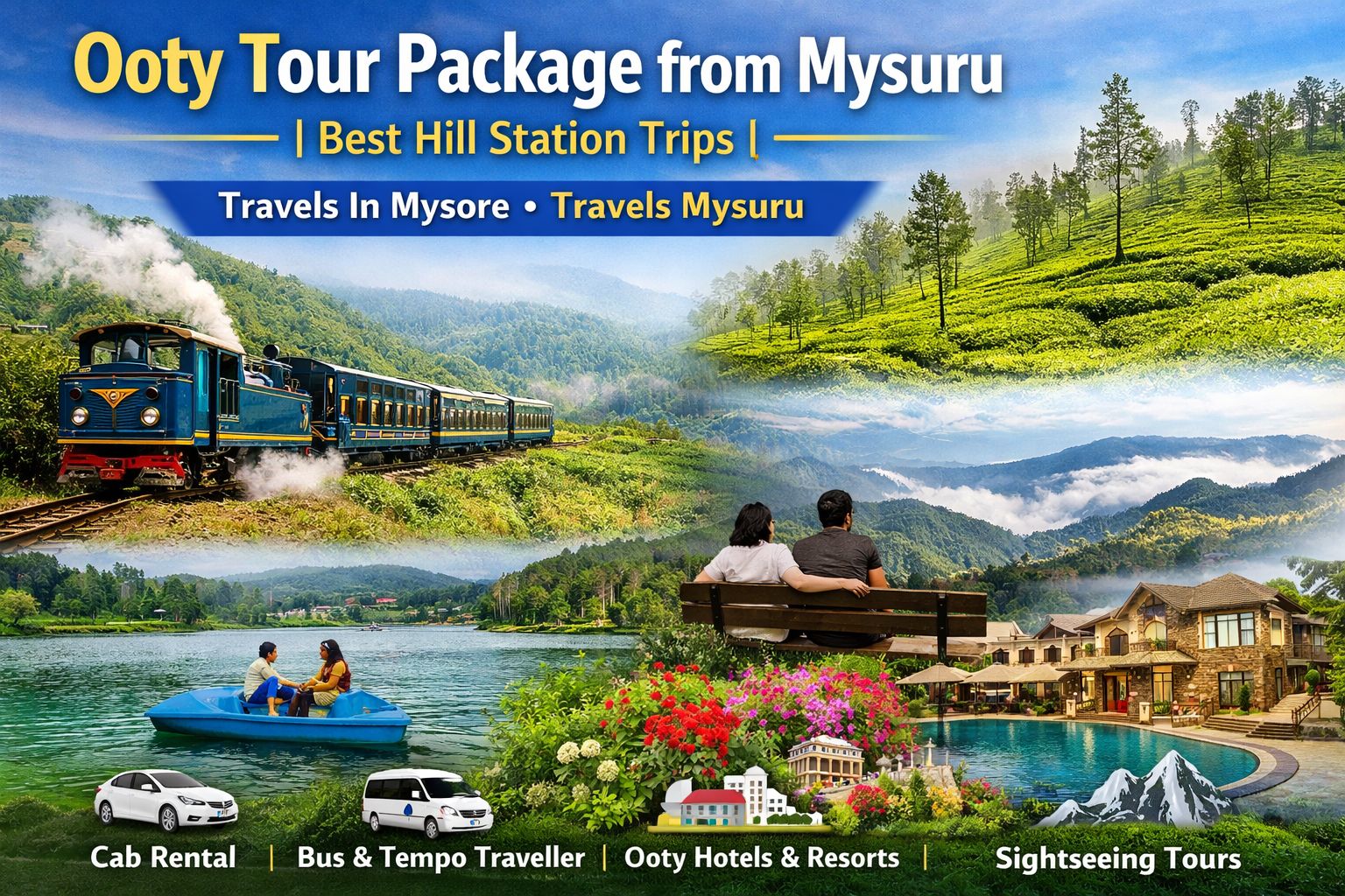 Ooty Tour Package from Mysuru by Travels In Mysore – Best Hill Station Tour