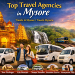 Top travel agencies in Mysore showcasing Mysore Palace, tour packages, cab rental, tempo traveller, Karnataka tourism by Travels Mysuru